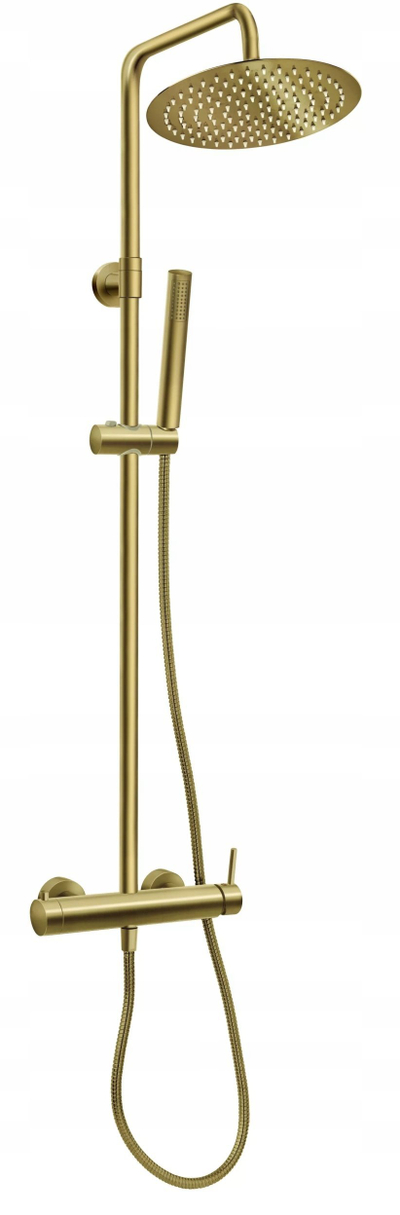 Kolonë dushi Novaservis Ciriculus, me bateri, Brushed Gold