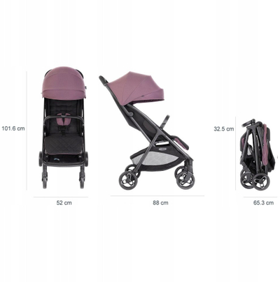 Karrocë Graco Myavo, palosje automatike, deri 22 kg, ngjyrë vishnje