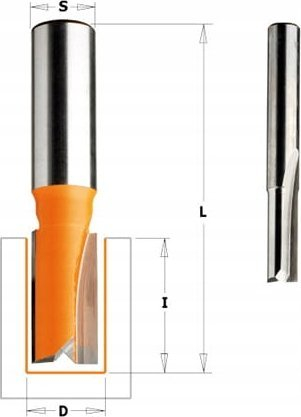 Freza drejt CMT Orange Tools 711.160.11, D 16mm, L 20mm, portokalli