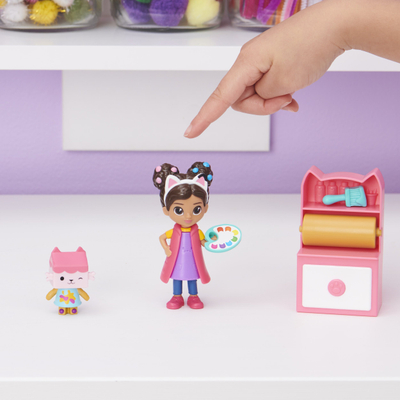Set loje Spin Master Gabbys Dollhouse Art Studio Cat tivity, figurina, aksesorë, shumëngjyrësh
