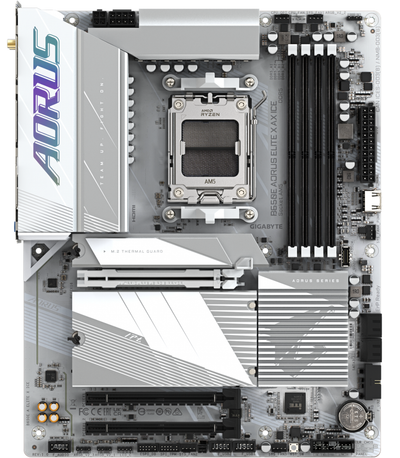 Pllakë amë Gigabyte B650E AORUS ELITE X AX ICE, DDR5, WiFi 6E, e bardhë