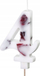 Qiri decor PartyDeco Number Candle 4, 8cm, me lule, i bardhë