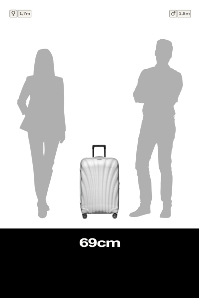 Valixhe Hard Me 4 Rrota Samsonite C-Lite 69/25 Ngjyrë Off White