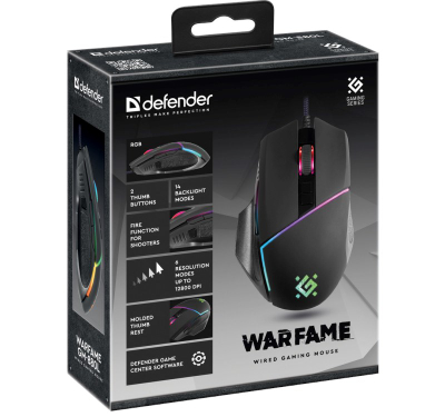 Maus Defender GM-880L WARFAME, Gaming, USB Type-A, i zi