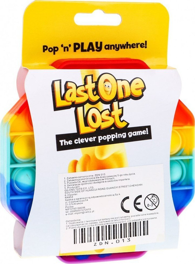 Lodër antistres Last One Lost, Pop It me ndjesi, silikon, me shumë ngjyra