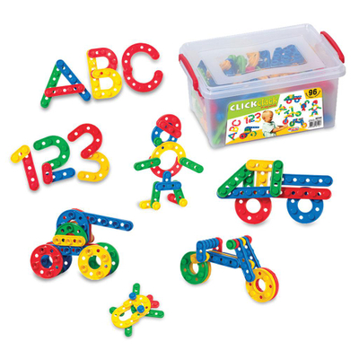 Set loje Click Clack, blloqe ndërtimi, shumëngjyrësh