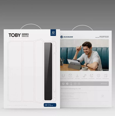 Kollë DUX DUCIS për Samsung Tab S10 Ultra, S10 Lite, S9 FE Plus, palosje trifold, mbajtëse për stylus, transparente