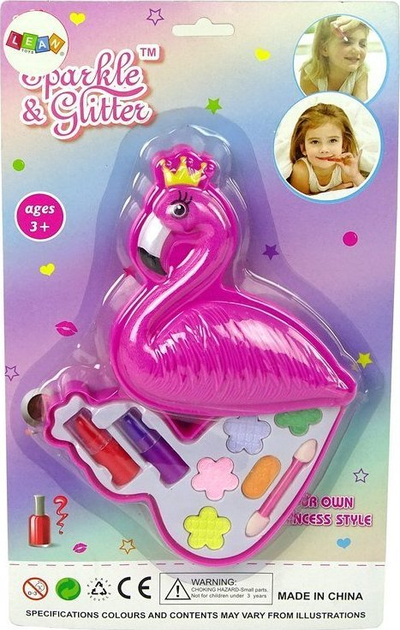 Set grim për kalamaj Flamingo, paletë për sy edhe buzë, shumëngjyrësh