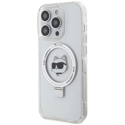 Mbulesë telefoni Karl Lagerfeld KLHMP15XHMRSCHH, për iPhone 15 Pro Max 6.7", MagSafe, e bardhë