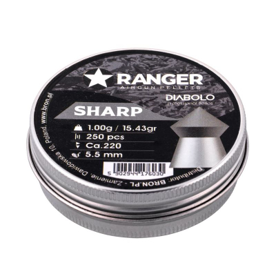 Fishekë ajri RANGER Diabolo Sharp Point, 5.5 mm, 1 g, 250 copë