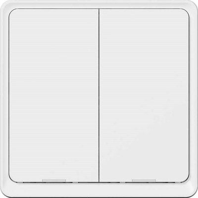 Ndarës inteligjent Tesla Smart Switch Dual Battery, ZigBee, 2 butona, i bardhë