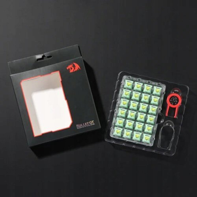 Switche mekanike Redragon A113 QT Bullet, 3 pin, set 24 copë, transparente