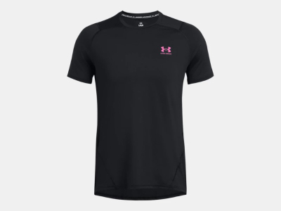 Bluzë sportive Under Armour UA HG Armour FTD Graphic SS 1383320, me mëngë të shkurtra, e zezë