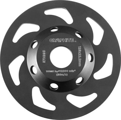 Disk prerës diamant Graphite 57H801, 125mm, 22.2mm, gri