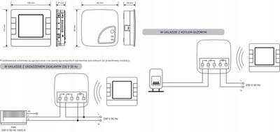 Termostat wireless Euroster E6060Txrx, program javor, ekran LCD