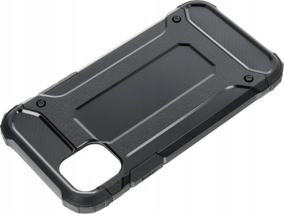 Futera mbrojtëse Armor për iPhone 16, e fortë, ngjyrë e zezë