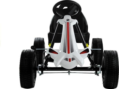 Go-kart për kalamoj Monster, me pedale, rrota me frymë, i bardhë me të zi