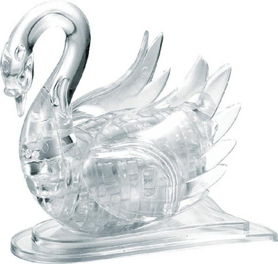 Puzzle 3D HCM Kinzel Swan, 44 copa, mjellmë transparente