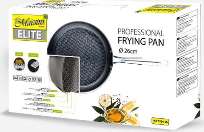 Tigan profesional Maestro 1224, 26cm, çelik inox, antindjitës