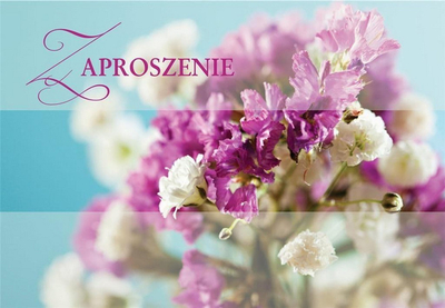 Ftesa Kukartka Invitation ZZ-042 Floral, set 5 copë, me zarf, shumëngjyrëshe