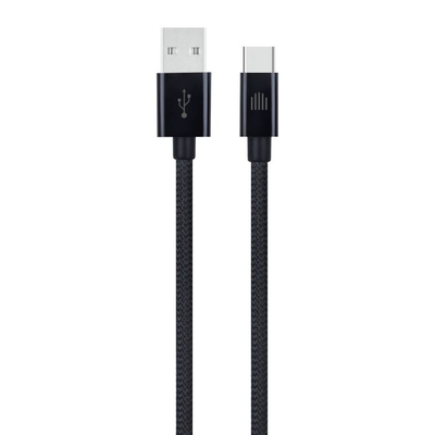 Dviced Cable USB-A To USB-C Nylon Textile 1,25M, Black