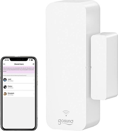 Senzor për derë dhe dritare Gosund ST18, ZigBee, Tuya Smart, i bardhë