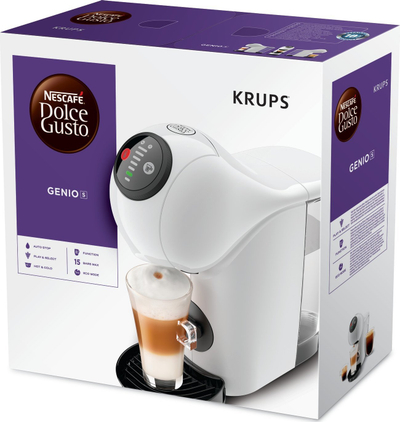Makina e kafesë Krups Nescafé Dolce Gusto Genio S KP2431, 15 bar, kapsula, e bardhë