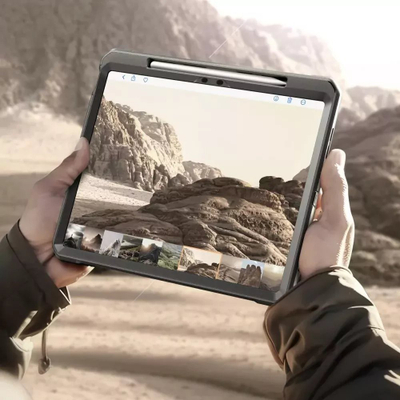 Mbrojtëse tableti SUPCASE UB Pro për iPad Air 13" 2024, me kickstand, me mbrojtës ekrani, e zezë