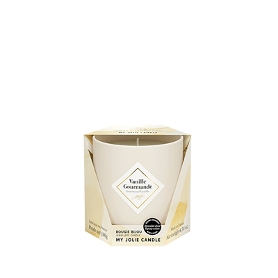 Qiri aromatik My Jolie Candle Les Essentielles Gourmet Vanilla, 36 orë, me byzylyk, i zi