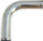 Tub alumini TurboWorks_D, 90°, 51mm, 30cm, argjendtë
