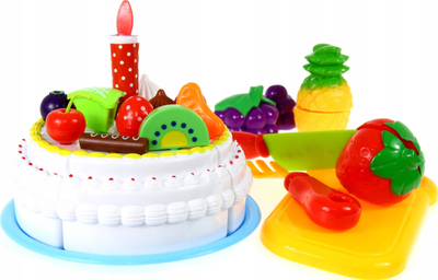 Set lodrash kuzhine Fruits Cake For Cutting Swede, fruta dhe tortë prerëse, për kalamaj, shumëngjyrësh