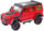 Lodër makinë off road metalike, pull back, drita dhe tinguj, e kuqe, 1:22