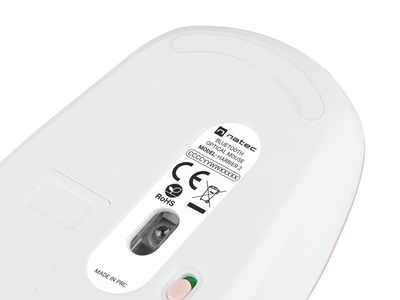 Mouse wireless NATEC Harrier 2, optik, Bluetooth, i bardhë rozë