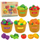 Set lodër kuzhine Fruits Vegetables, 34 pjesë, prerje dhe renditje, shumëngjyrësh