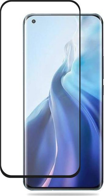 Xham mbrojtës Crong 3D Armour Glass për Xiaomi Mi 11, 9H, Full Glue, transparent