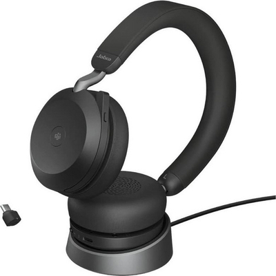 Kufje me mikrofon Jabra Evolve2 75 Link380c, të zeza