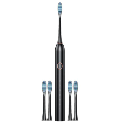 Brushë elektrike për dhëmbë Tiffany TF-8011, 5 pjesë, e zezë