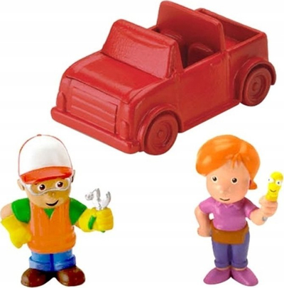 Set lodrash Fisher Price Disney Handy Manny Truck, 2 figura, kamionçinë e kuqe