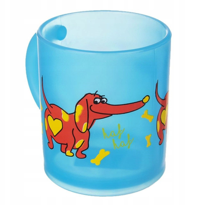 Filxhan qeramike me qen shumëngjyrësh, 330 ml, shumëngjyrësh