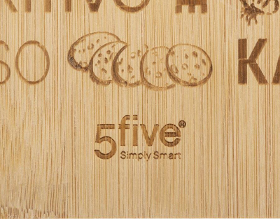 Dërrasë servirjeje 5Five Tapas, set 2 copë, bambu, 45x19cm, ngjyrë druri natyrale