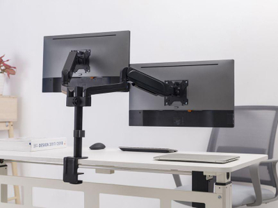 Mbajtës për monitor Equip Tischhalterung, 2 monitora, 17"-32", i zi