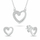 Set bizhuterish argjendi Hearts me zircone SET259W (varëse dhe vathë)