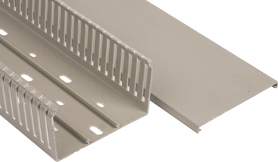 Kanaletë kabllore Comb Cable Duct, 100x60 mm, 2 m, gri e çelët