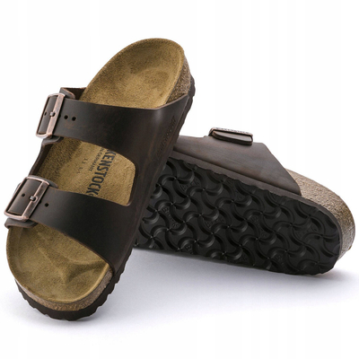 Sandale Birkenstock Arizona Waxy Leather, lëkurë, shollë ortopedike, kafe