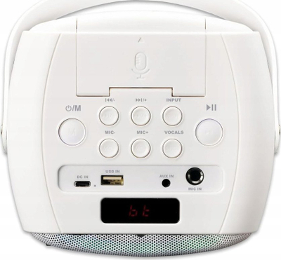 Kuti karaoke Lenco BTC-060, 20W, Bluetooth 5.2, e bardhë