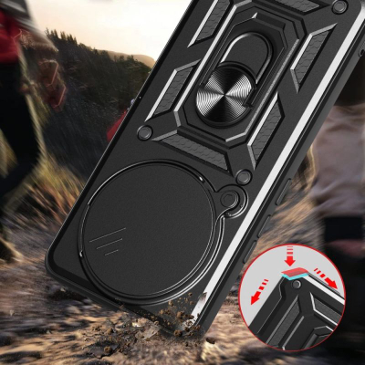 Këllëf telefoni Tech-Protect Camshield Pro për Xiaomi Redmi Note 14 Pro Plus 5G, me unazë 360°, me mbrojtje kamere, i zi
