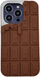 Kapak telefoni 3D Chocolate Bar, për iPhone 14 Pro, ngjyrë kafe