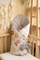 Mbështjellës bebe Baby Nest Cone Wrap Muslin Zodiac, 75x75 cm, gri