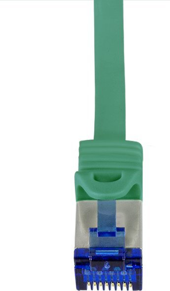Kabllo interneti LogiLink C6A095S, CAT 6A S/FTP, 10m, jeshile
