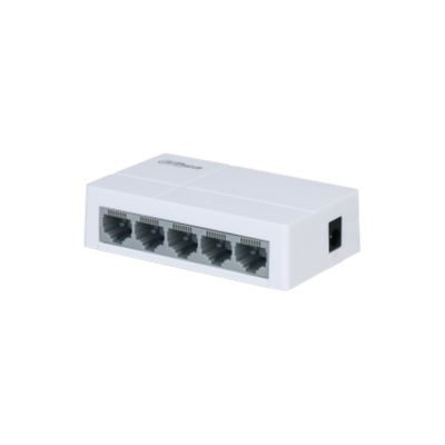 Switch rrjeti Dahua PFS3005-5ET-L-V2, 5 porte Fast Ethernet, 100 Mb/s, gri